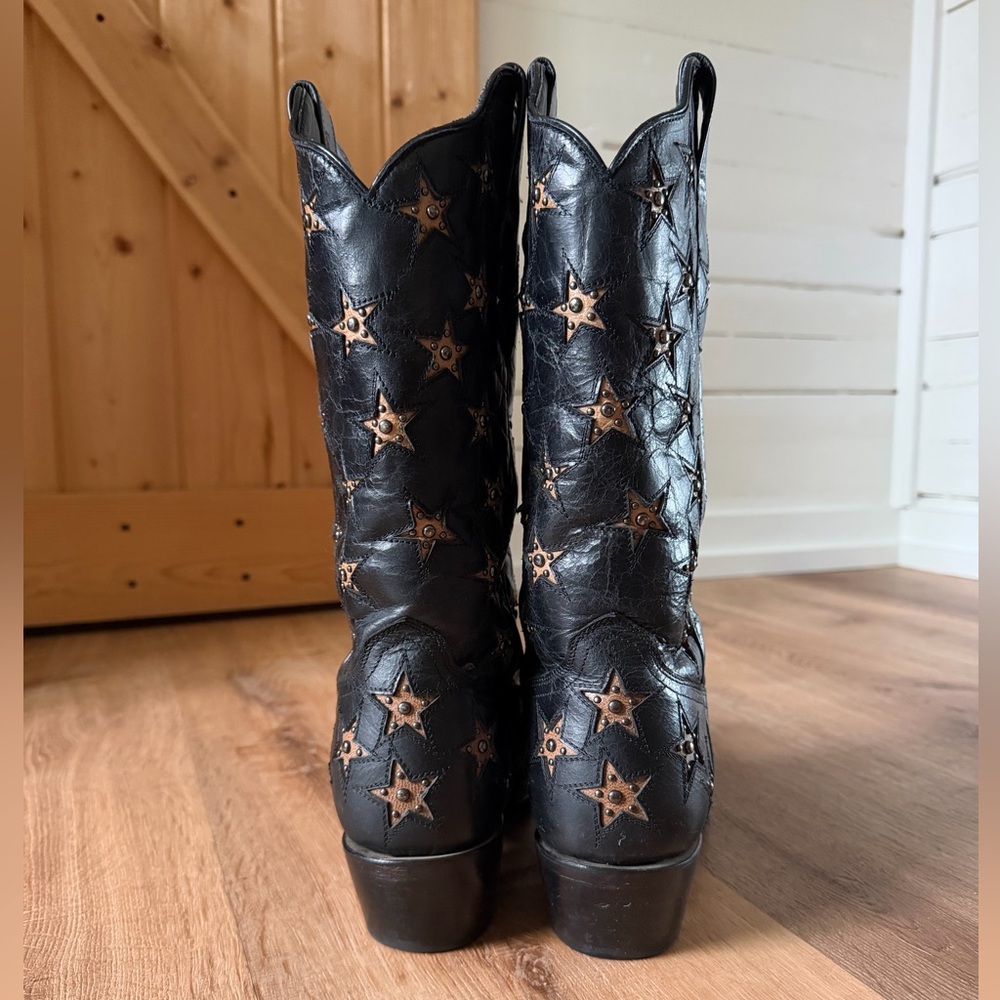 Black Star Marfa Star Inlay Studded Leather Boots - Picture 5 of 8